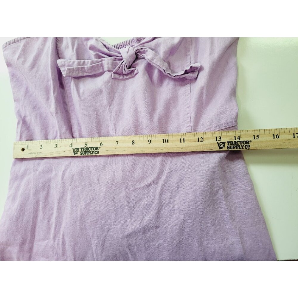 Chelsea & Violet Dress M Lilac Sleeveless Button-Side Midi Bow Detail - Picture 6 of 12